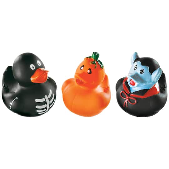 2&#x22; Halloween Printed Rubber Duck Favors, 32ct.